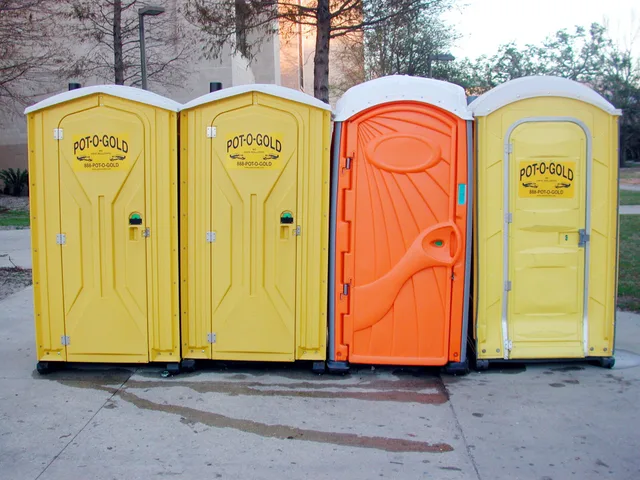 Four Portable Toilets on Campus, Xavier U New Orleans 2006. Ontario Construction Site Portable Toilet Requirements Explained